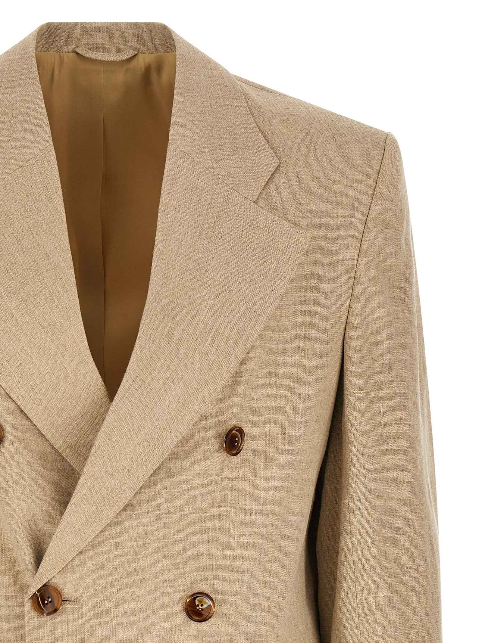 Beige Linen Blazer