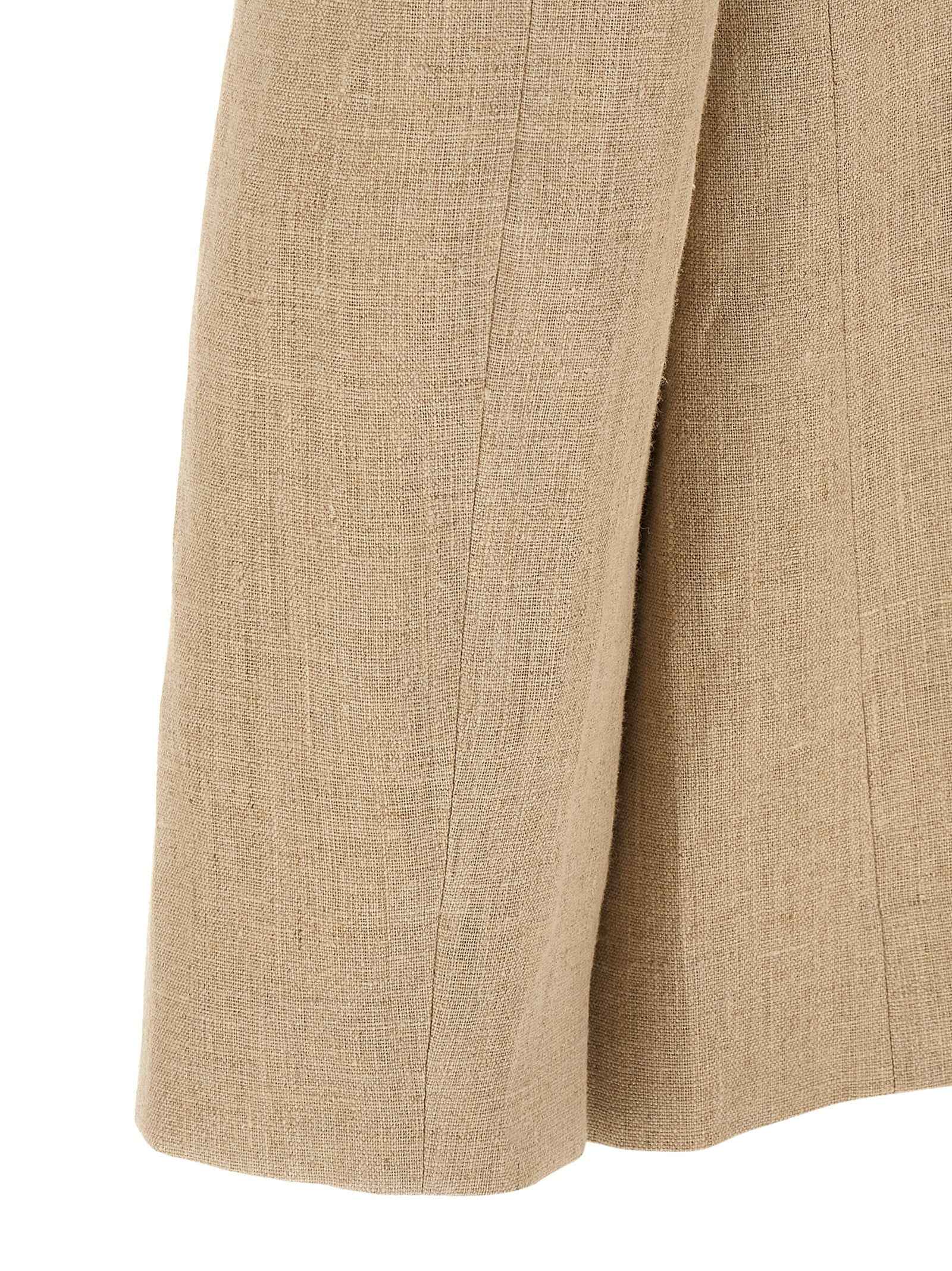 Beige Linen Blazer
