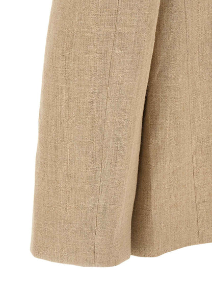 Beige Linen Blazer