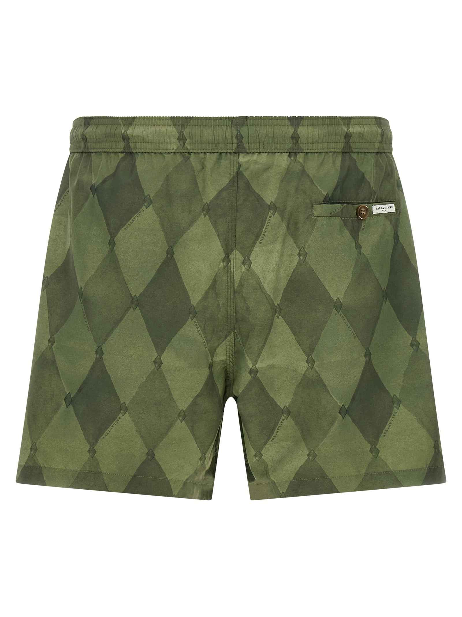 Bicolor Polyester Swim Shorts