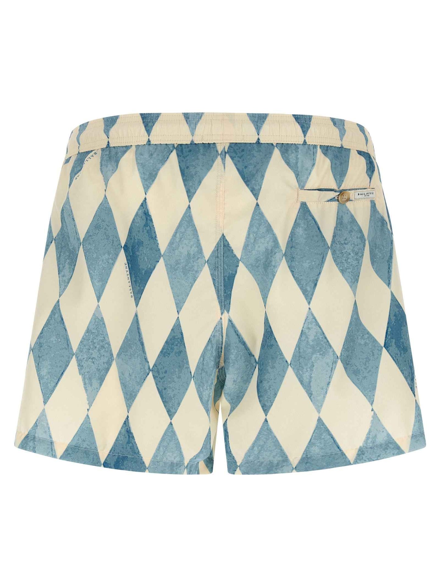 Blue Polyester Swim Shorts