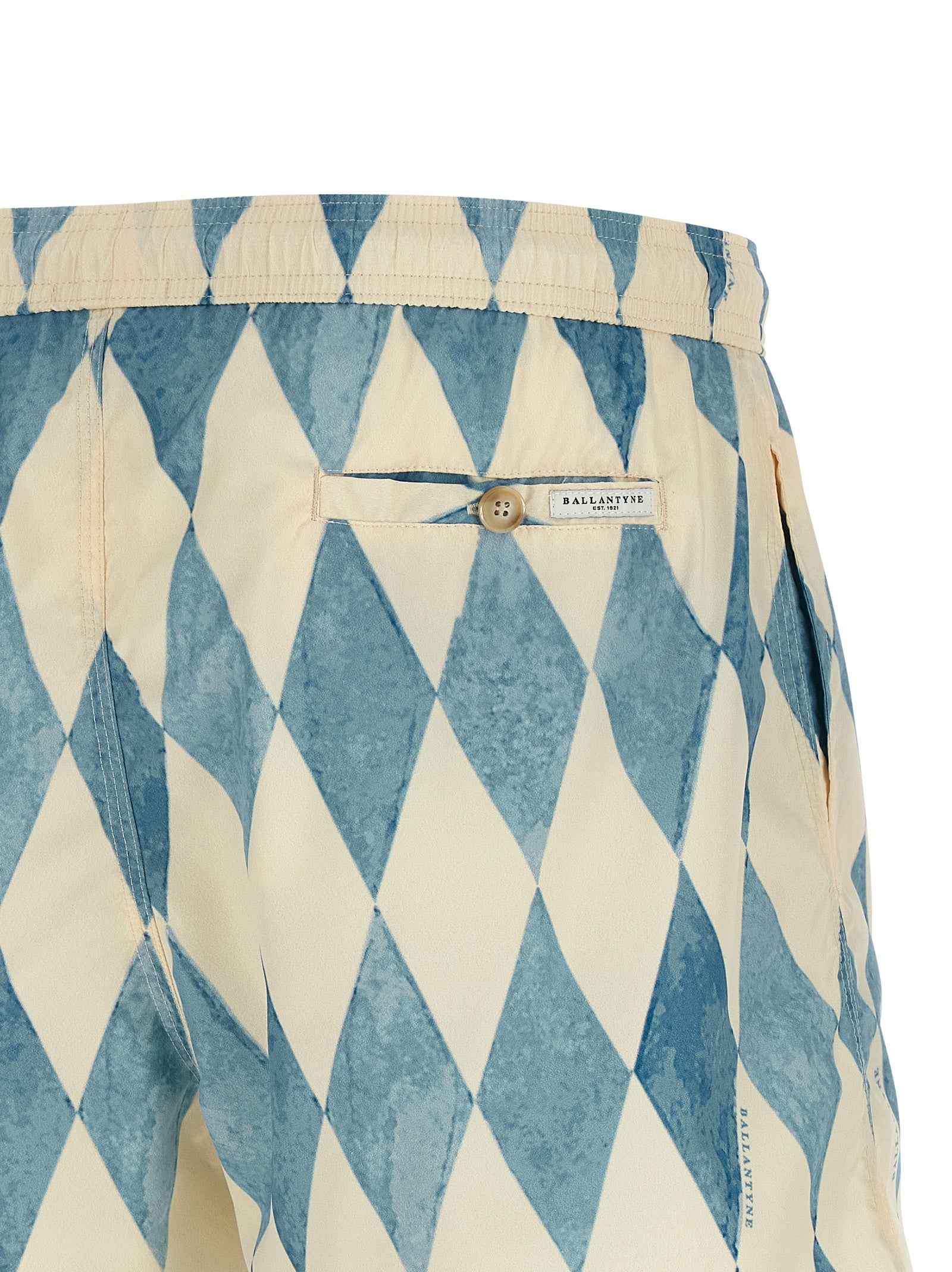 Blue Polyester Swim Shorts