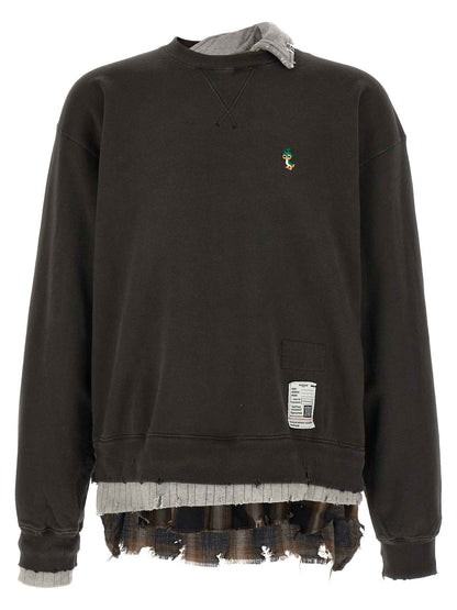 Black Cotton Sweatshirt