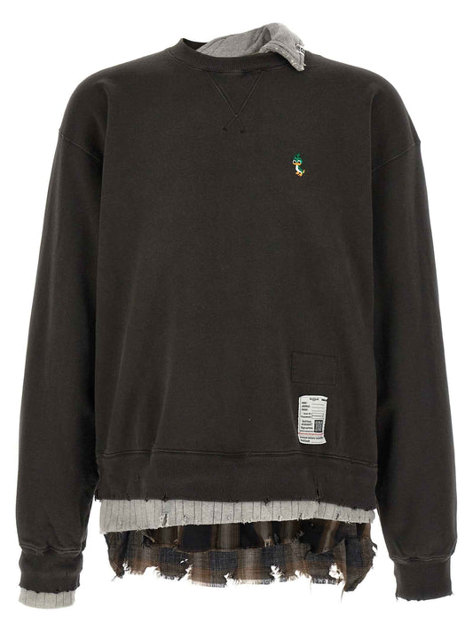 Black Cotton Sweatshirt