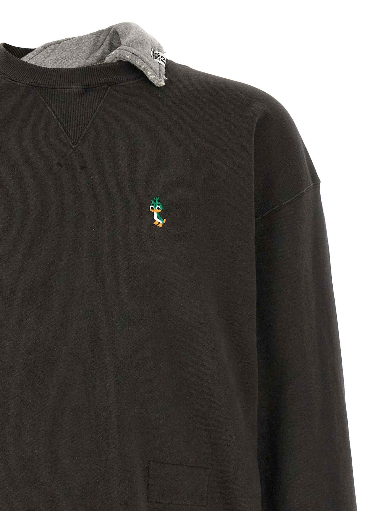Black Cotton Sweatshirt