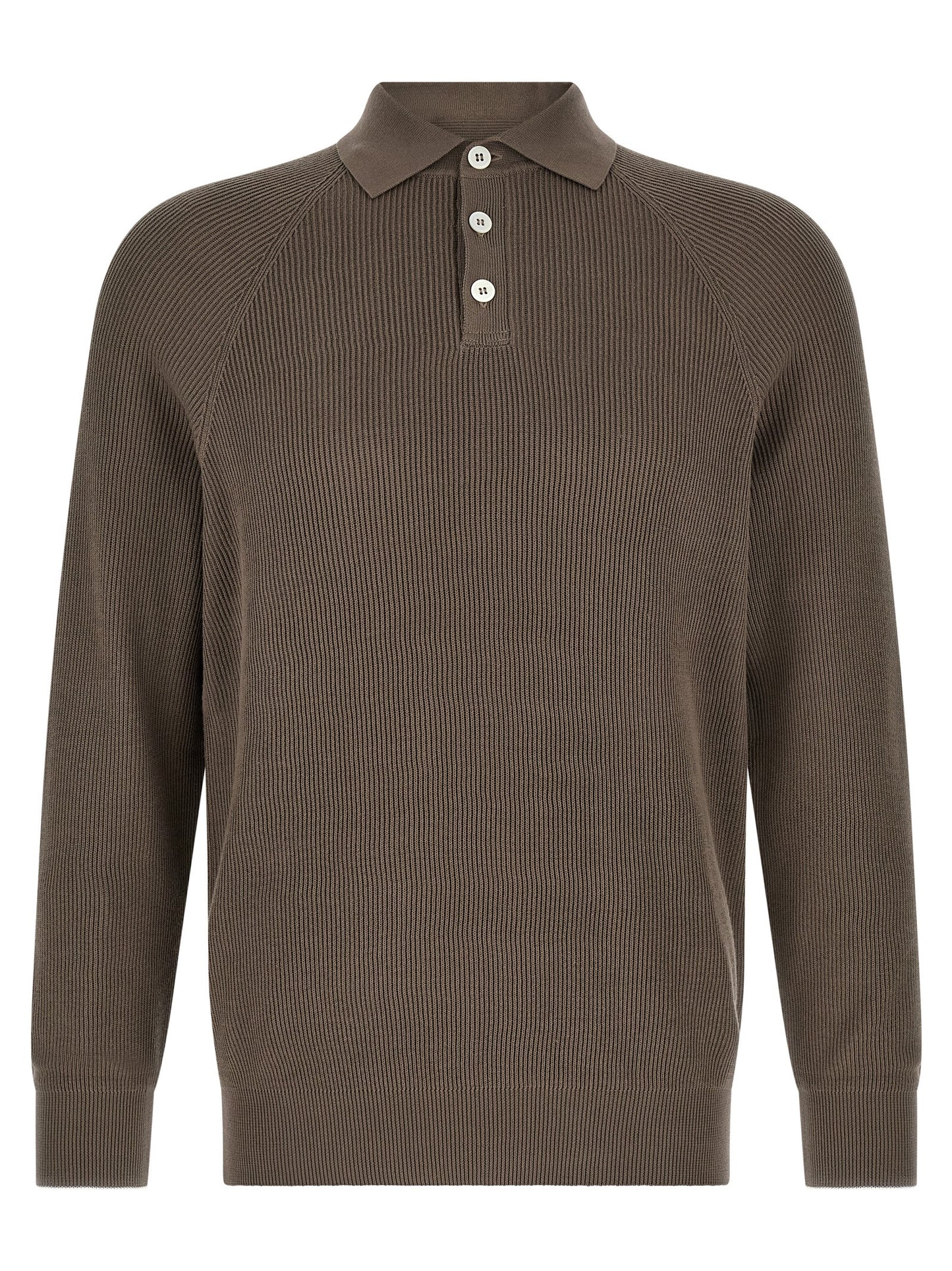 Brown Cotton Polo Shirt