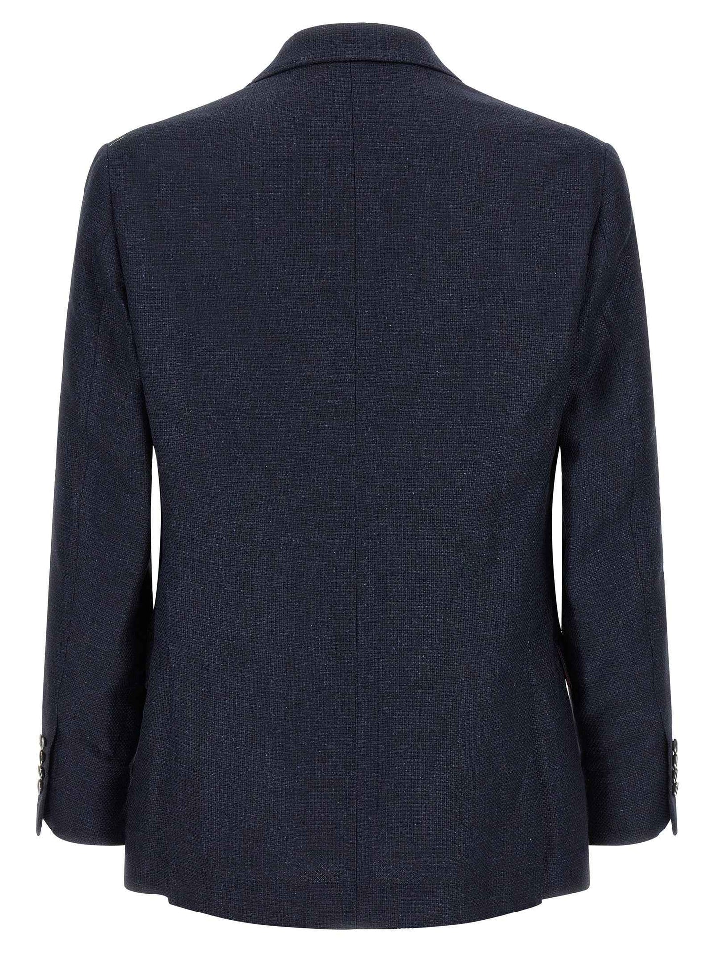 Blue Silk Two-Piece Suit