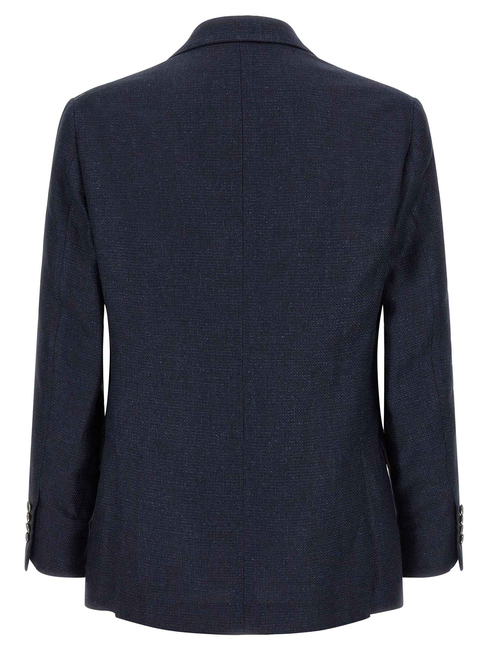 Blue Silk Two-Piece Suit