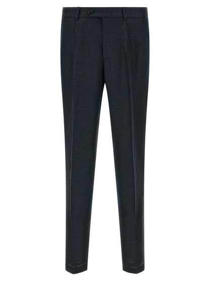 Blue Silk Two-Piece Suit