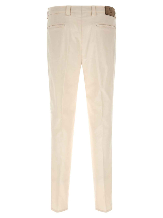White Cotton Casual Pants