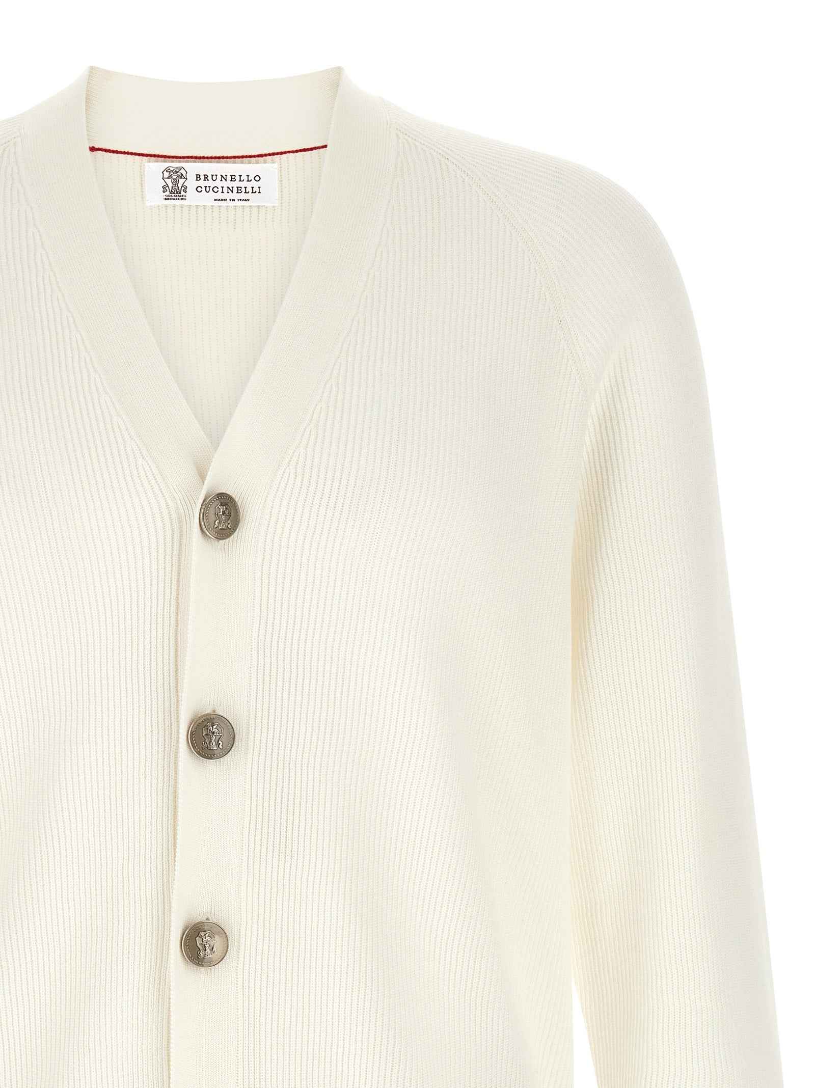 White Cotton Cardigan
