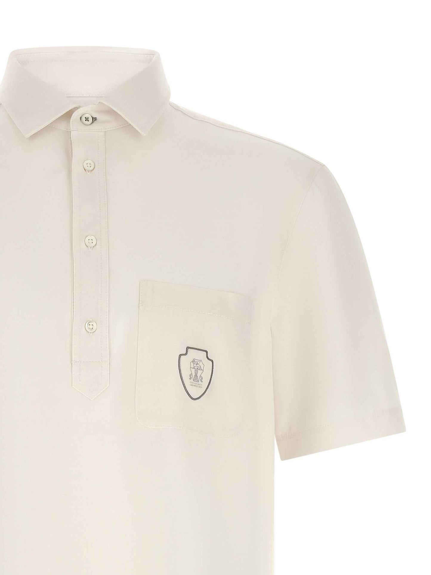 White Virgin Wool Polo Shirt
