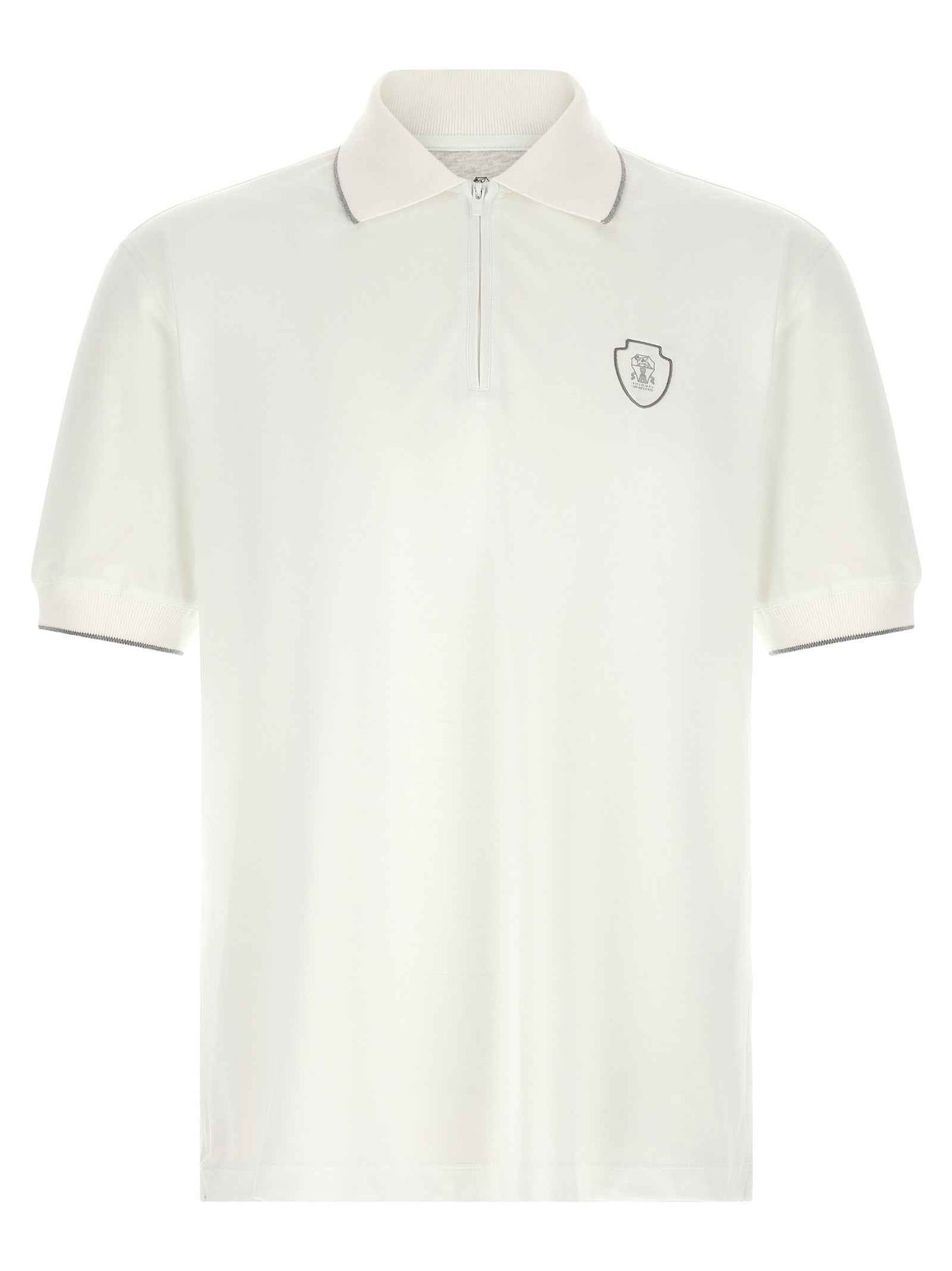 White Polyamide Polo Shirt