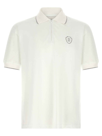 White Polyamide Polo Shirt