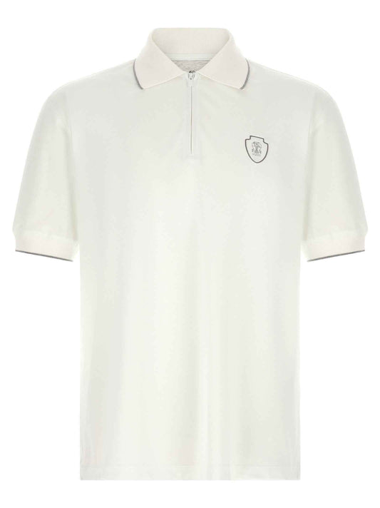 White Polyamide Polo Shirt