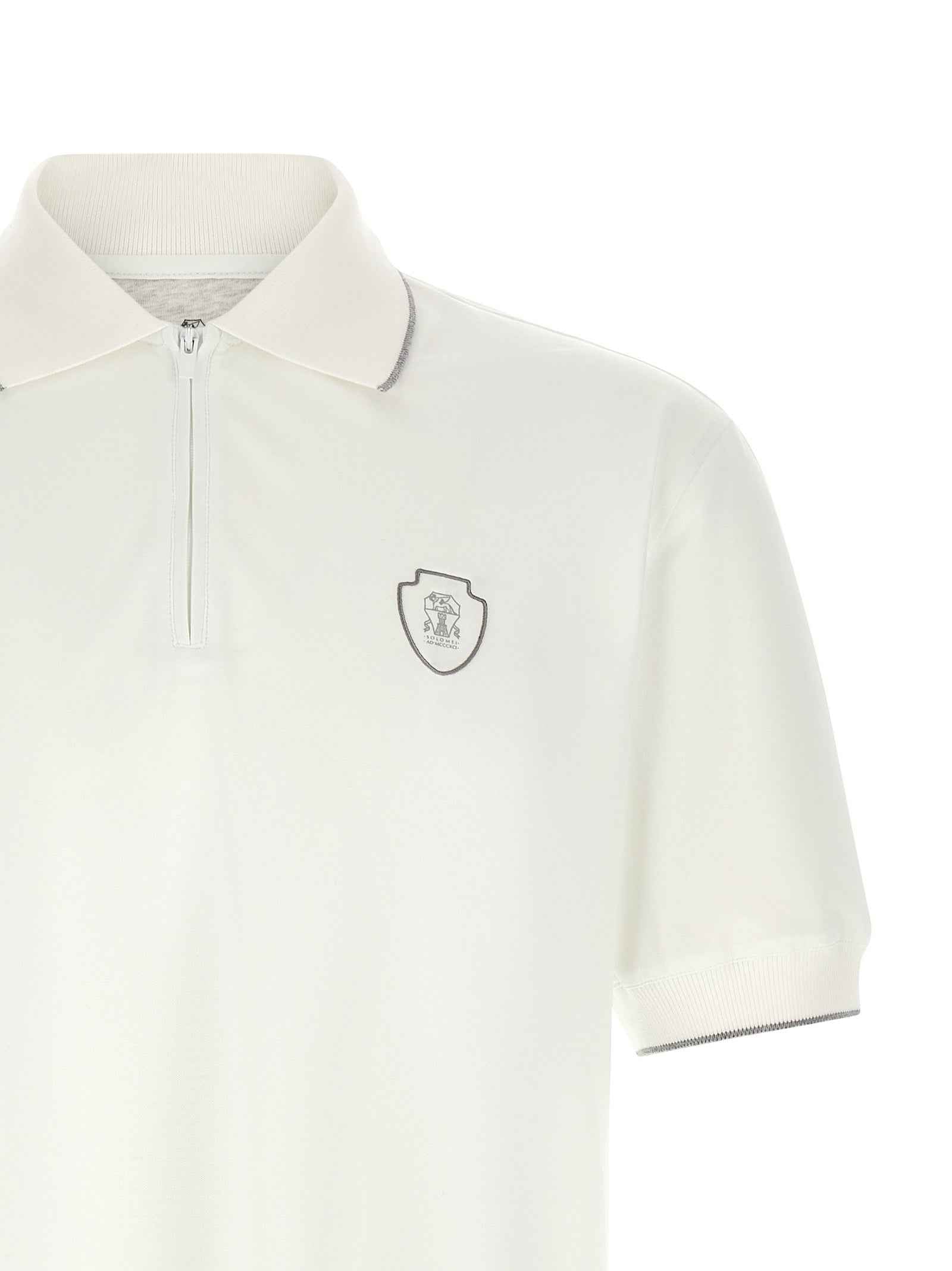 White Polyamide Polo Shirt