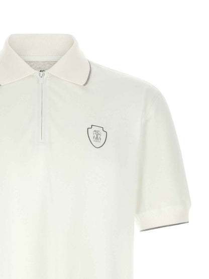 White Polyamide Polo Shirt