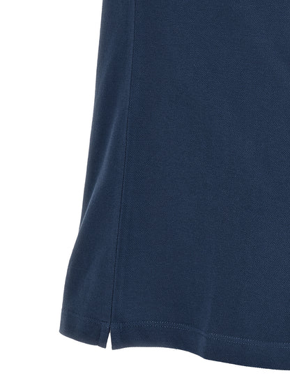 Blue Cotton Polo Shirt