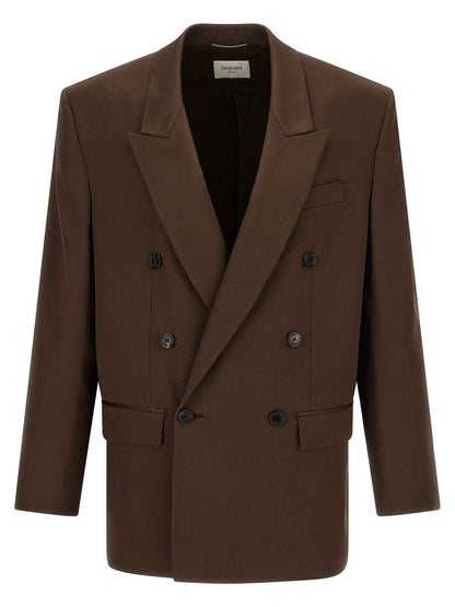 Brown Silk Blazer