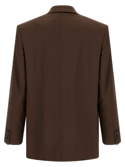 Brown Silk Blazer
