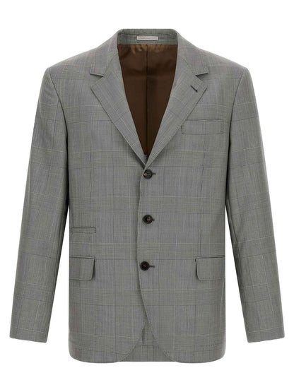 Gray Virgin Wool Blazer
