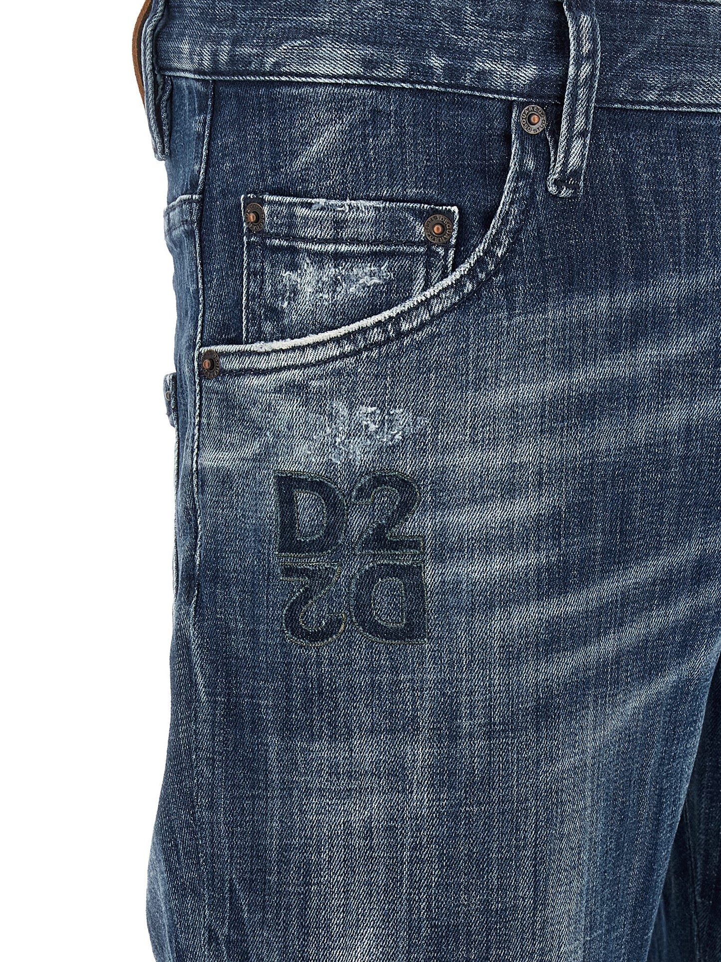 Blue Cotton Relaxed Fit Jeans