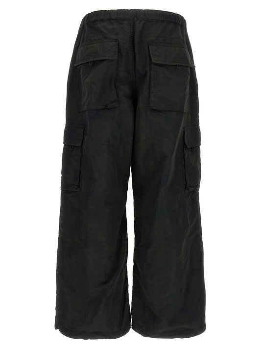 Black Nylon Cargo Pants