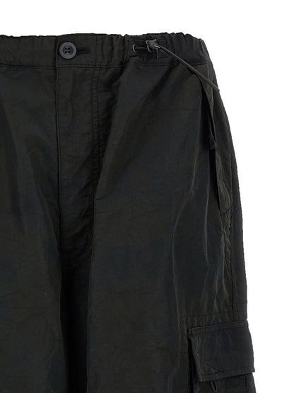 Black Nylon Cargo Pants