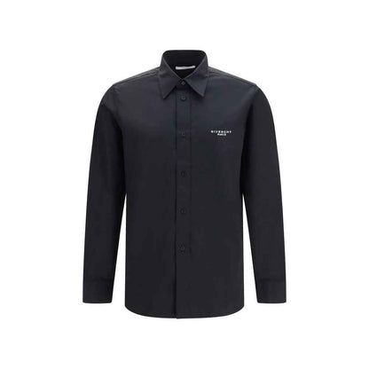 Black Cotton Dress Shirt