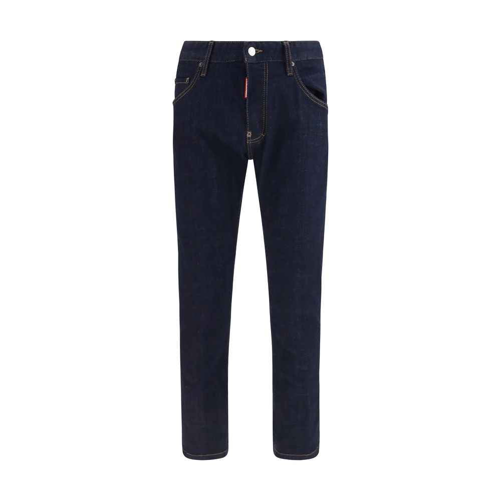Blue Cotton Slim Fit Jeans