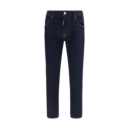 Blue Cotton Slim Fit Jeans