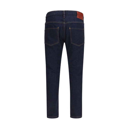 Blue Cotton Slim Fit Jeans