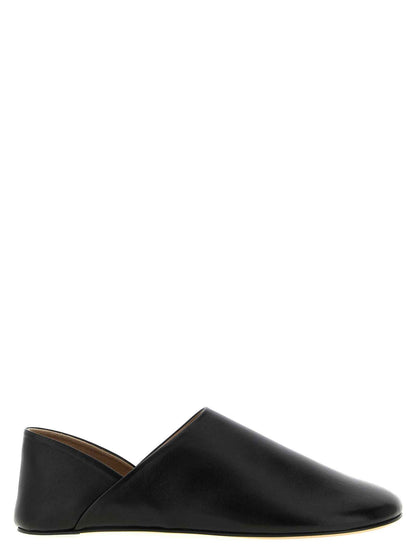 Black Lamb Leather Mules