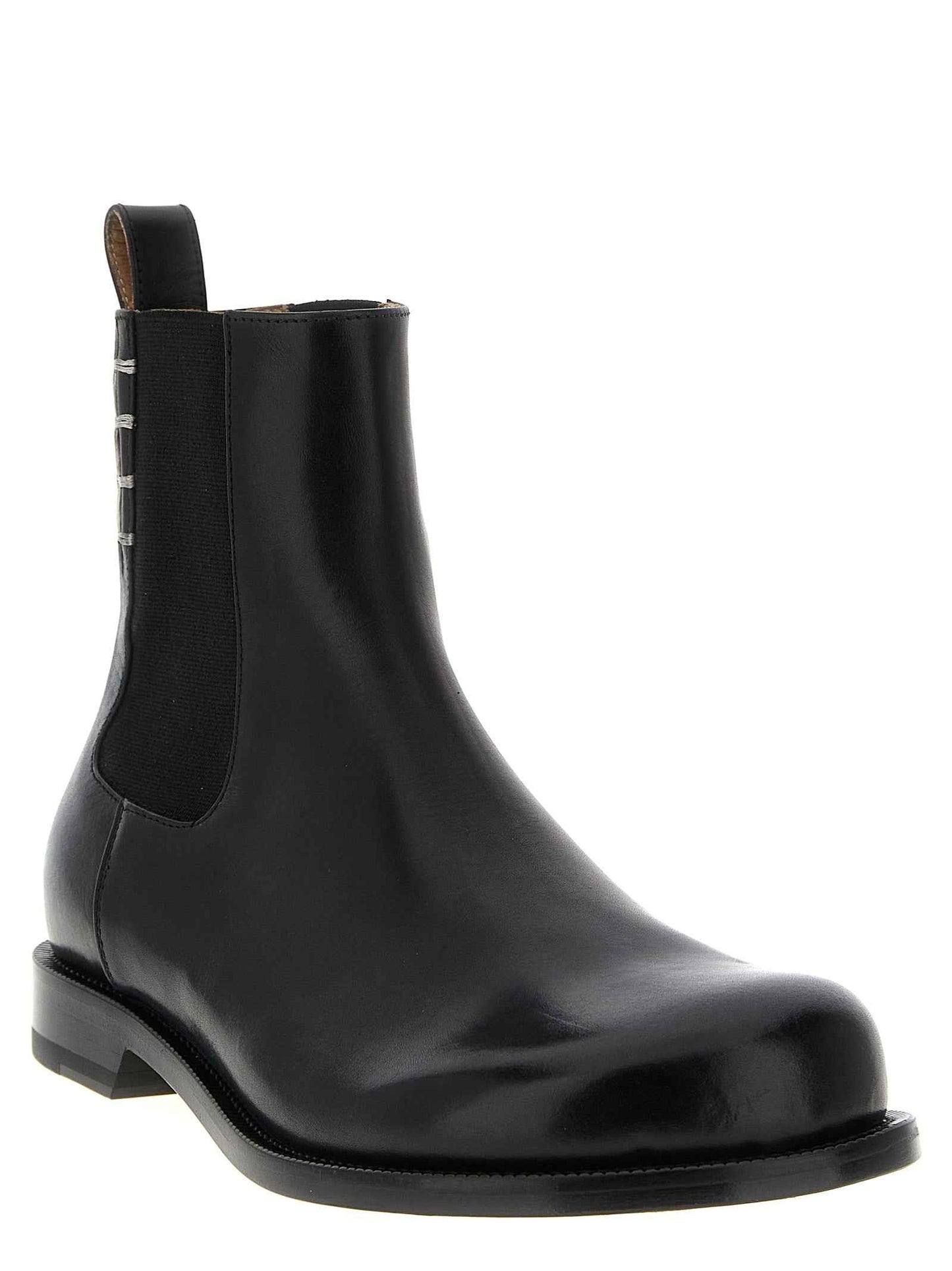Black Calfskin Chelsea Boots
