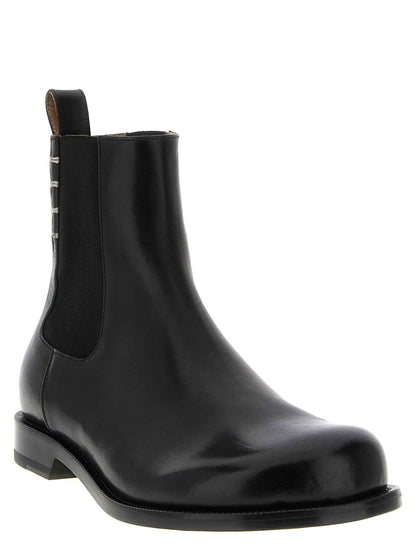 Black Calfskin Chelsea Boots