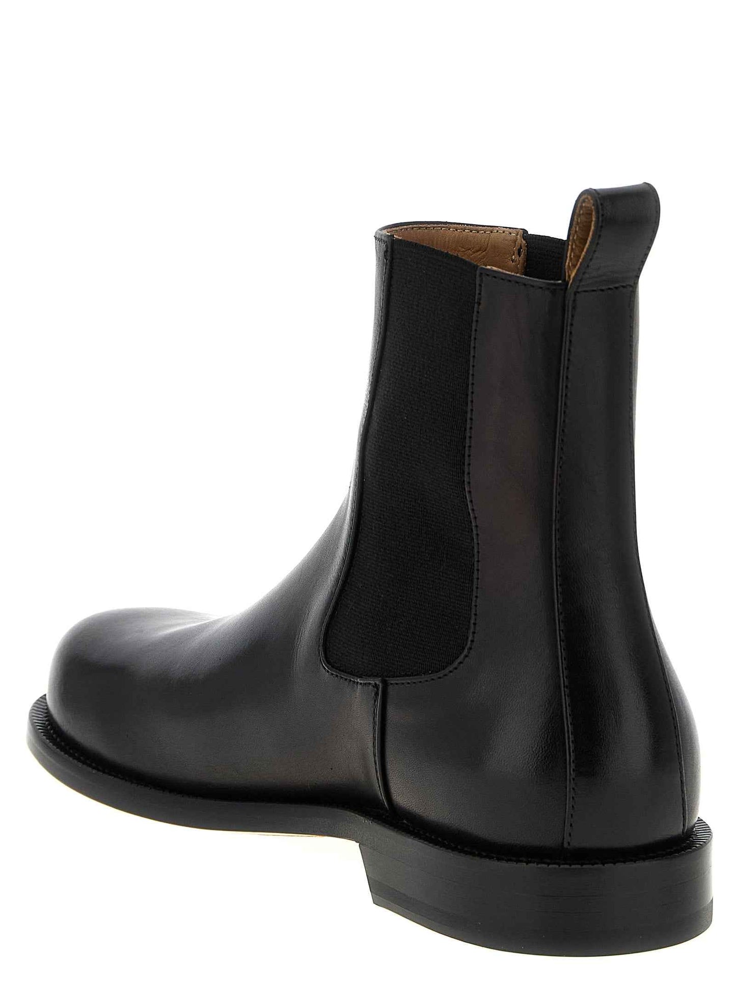 Black Calfskin Chelsea Boots