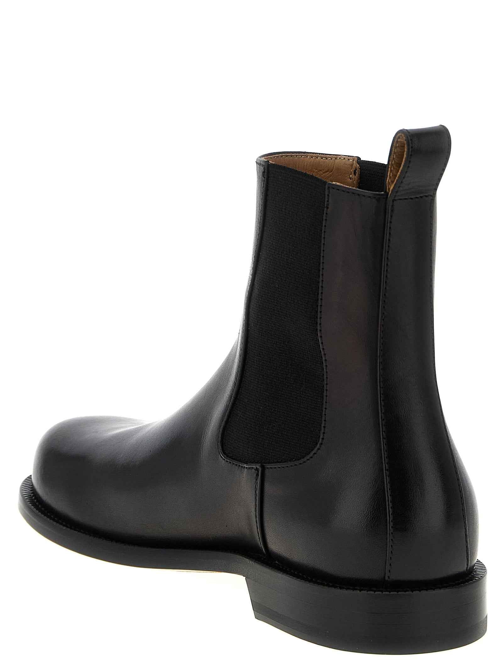 Black Calfskin Chelsea Boots