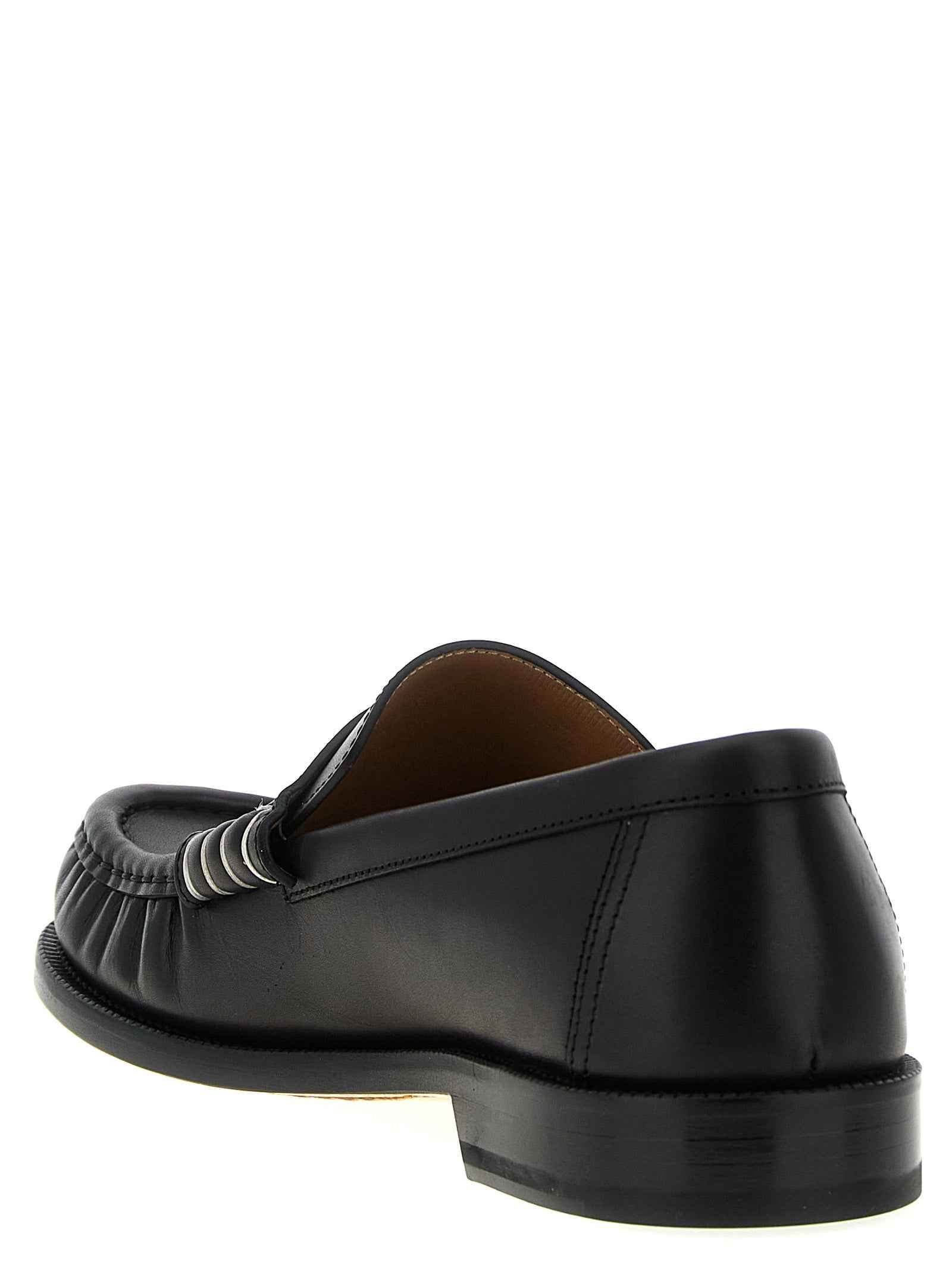 Black Calfskin Slip-On Loafers