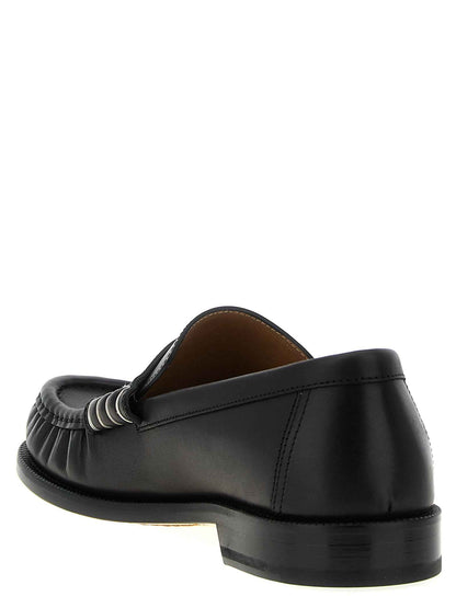 Black Calfskin Slip-On Loafers