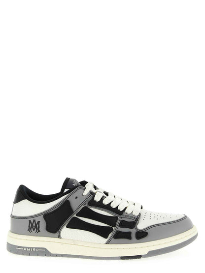 Gray Cowhide Low Top Sneakers