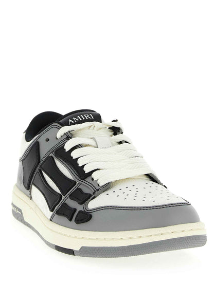 Gray Cowhide Low Top Sneakers