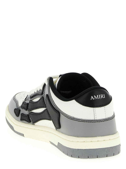 Gray Cowhide Low Top Sneakers