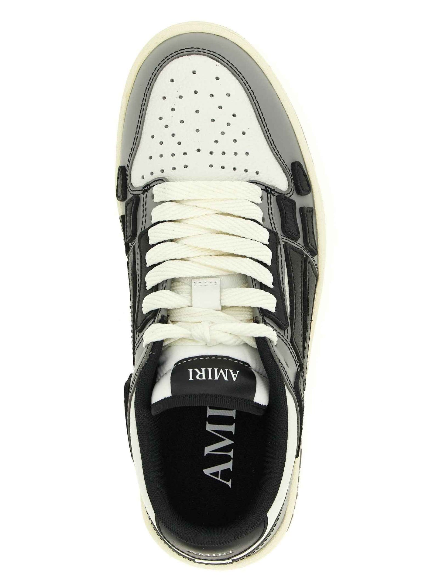 Gray Cowhide Low Top Sneakers