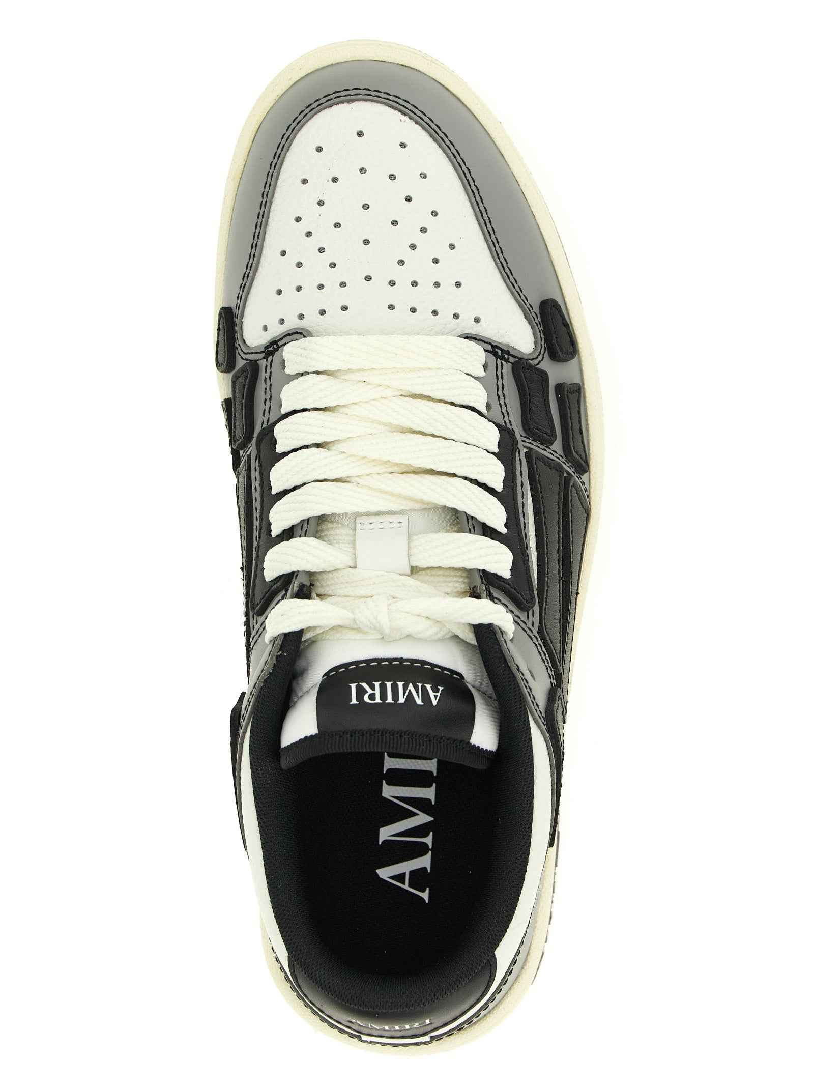 Gray Cowhide Low Top Sneakers