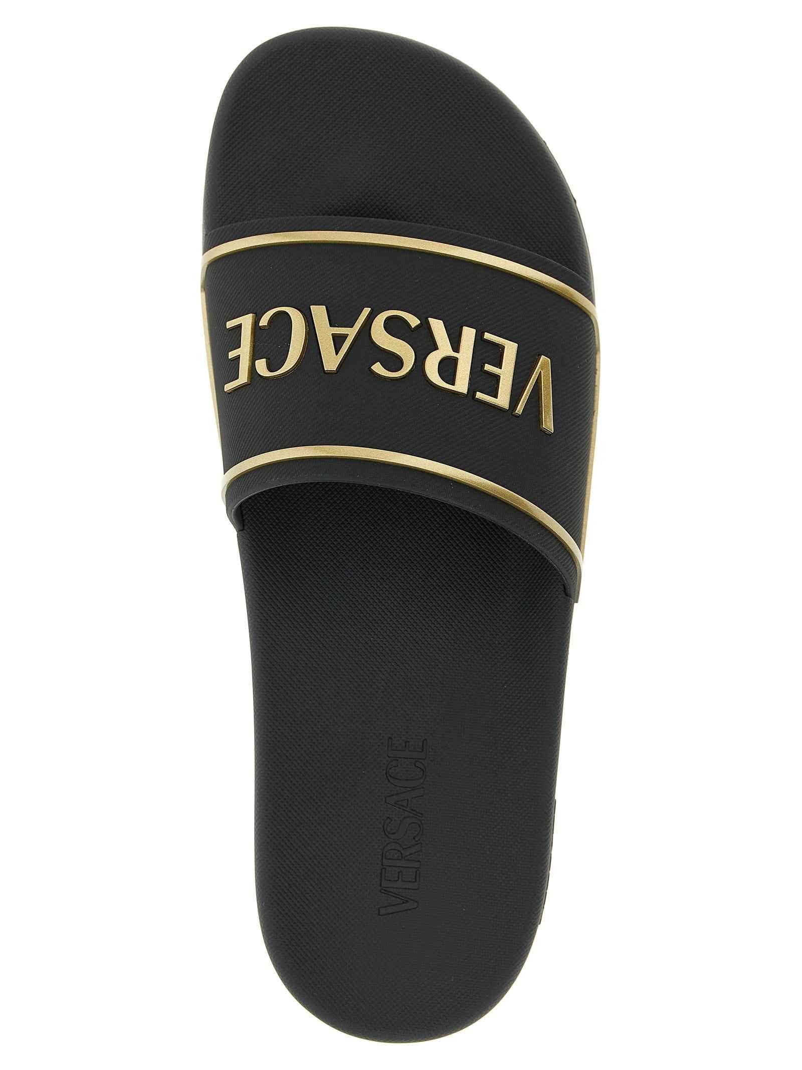 Black Polyurethane Slides