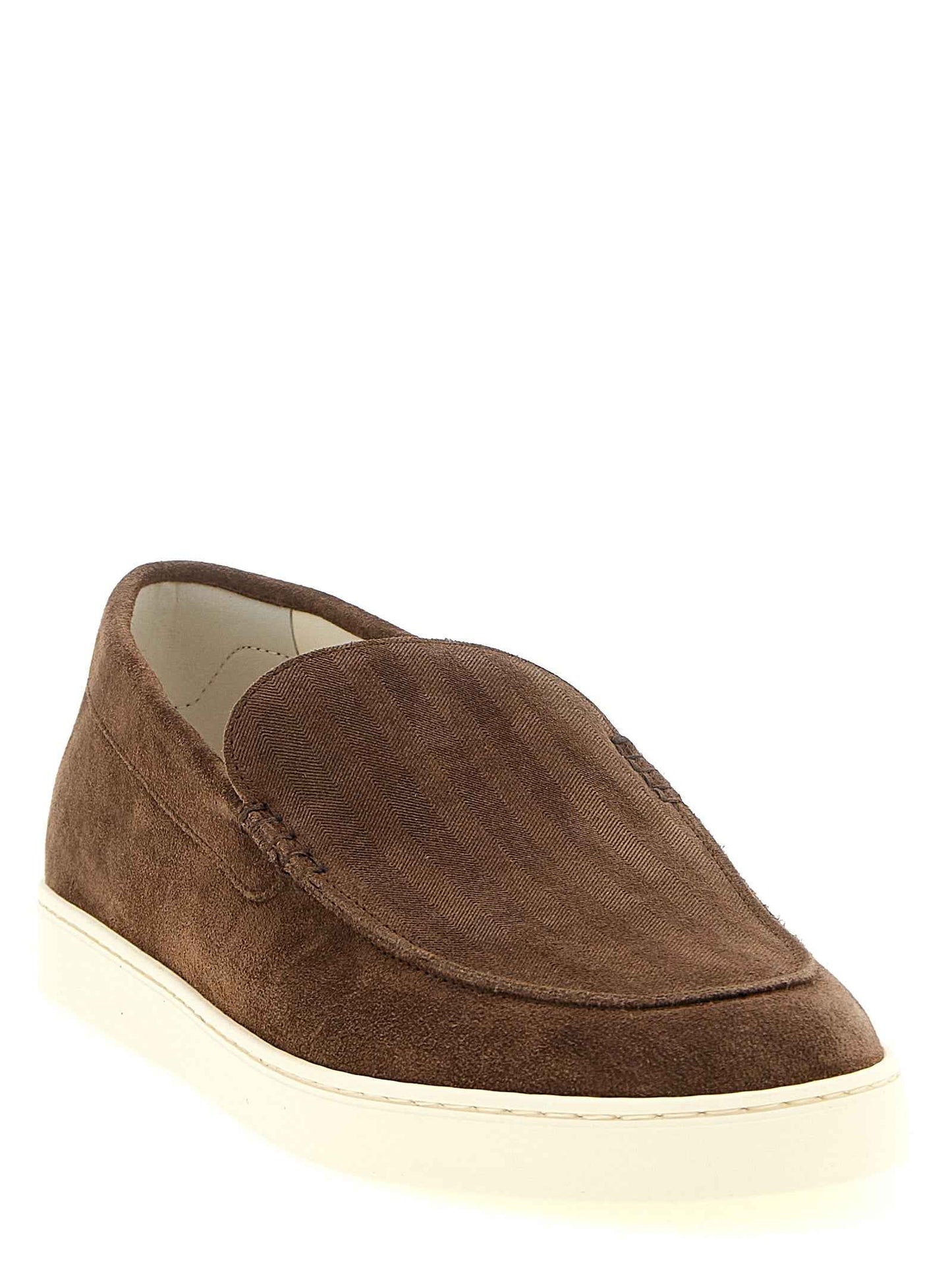 Brown Calfskin Slip-On Loafers