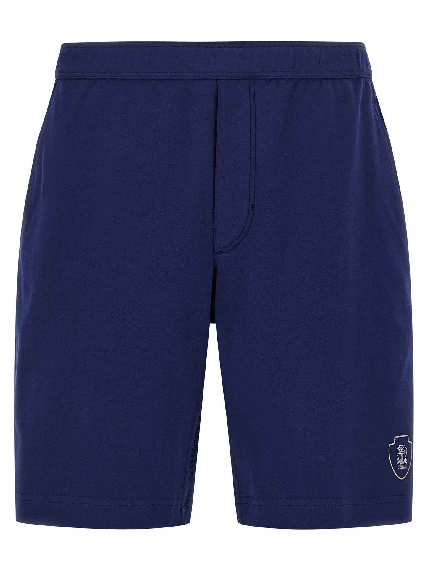 Blue Cotton Bermuda Shorts