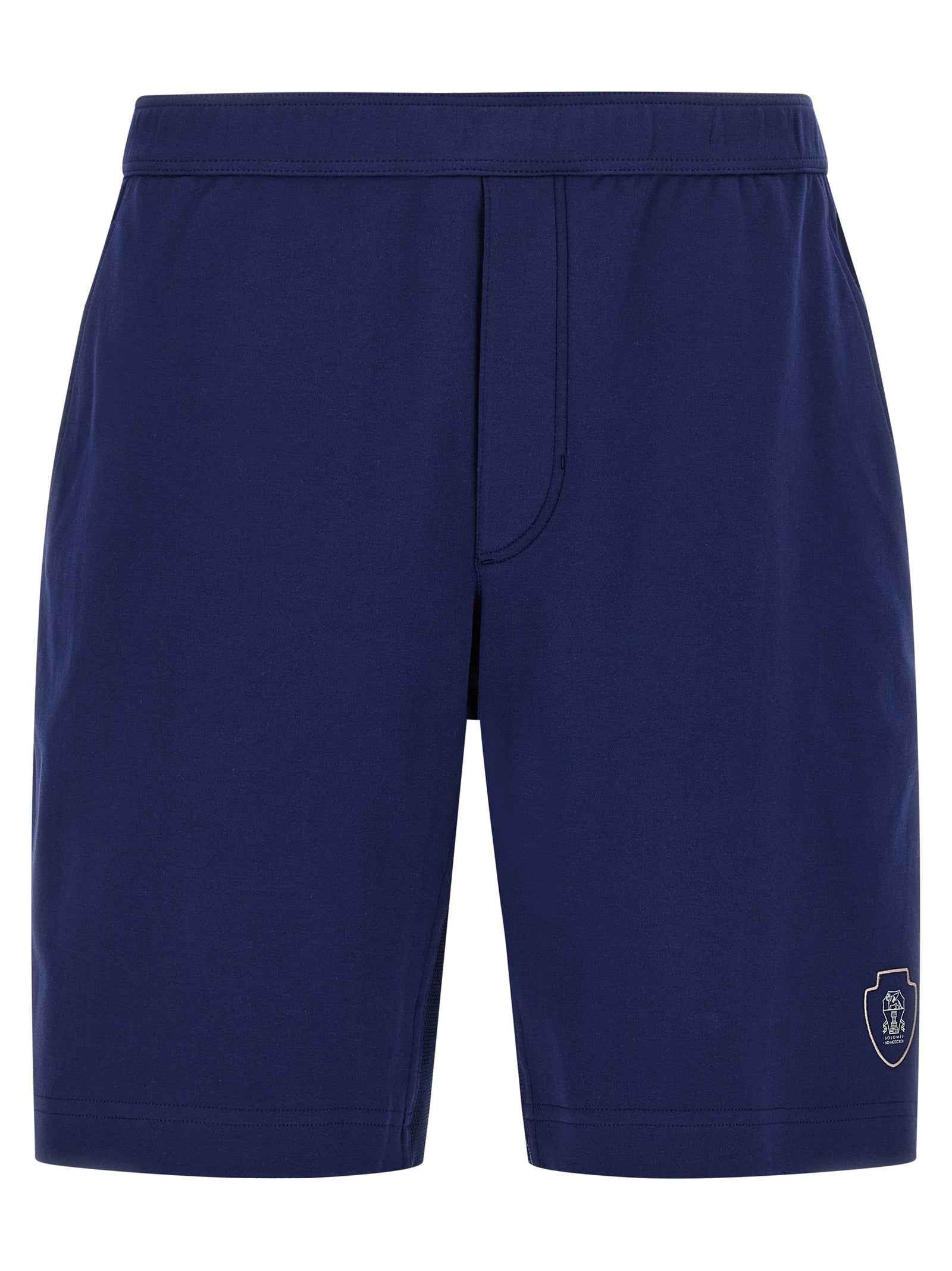 Blue Cotton Bermuda Shorts