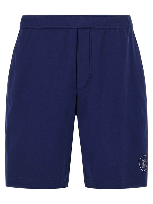 Blue Cotton Bermuda Shorts