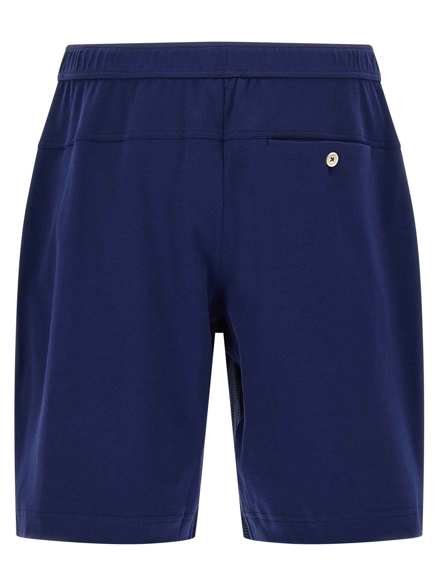 Blue Cotton Bermuda Shorts